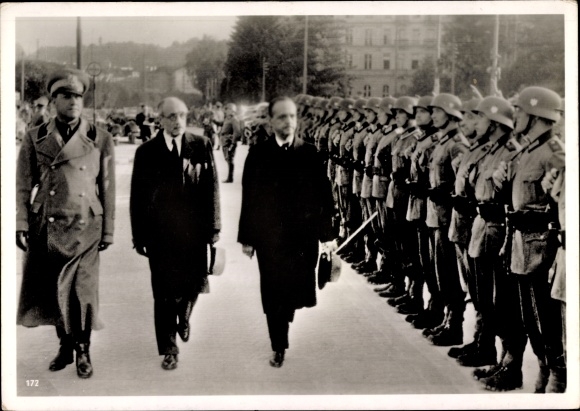 Photo Italian. Foreign Minister Count Ciano Munich, Hungarian Prime Minister Telekei, Cjaky, July 1940