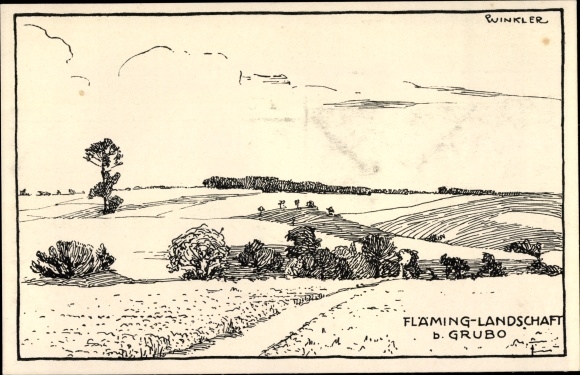 Artist PC Winkler, Grubo Wiesenburg in the Mark, Fläming landscape