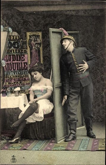 4 AK Colored Carte Postale, Ce cole est exclusivement reserve a ladresse