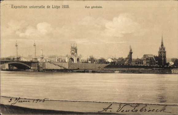 Postcard Liège Liège Wallonia, World Exhibition 1905, general view