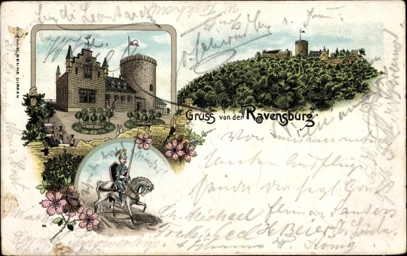 Litho Borgholzhausen, Burg Ravensburg, Ritter