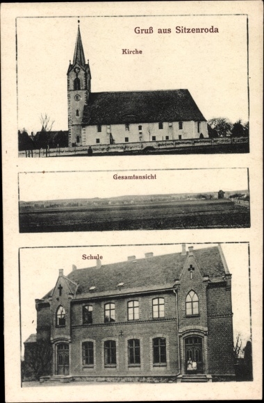 PC Sitzenroda Belgern Schildau in northern Saxony, church, school, general view