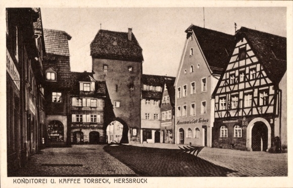 Ak Hersbruck Mittelfranken, Konditorei u Kaffee Torbeck