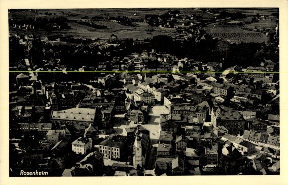 Postcard Rosenheim Upper Bavaria, aerial photograph