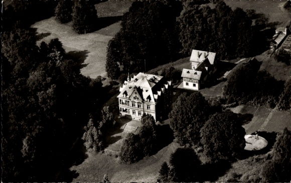 Postcard Lehrbach Kirtorf in Hesse, aerial photograph