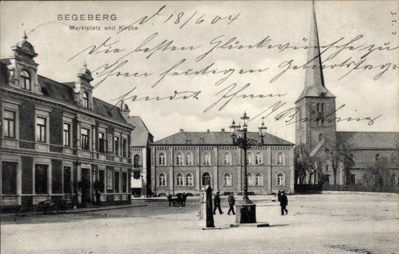 Postcard Bad Segeberg in Holstein, Church, Market Square