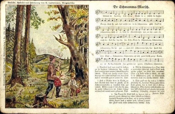 31 individual song cards, Anton Günther