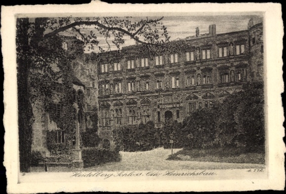 Ak Heidelberg am Neckar, Schloss, Otto Heinrichsbau