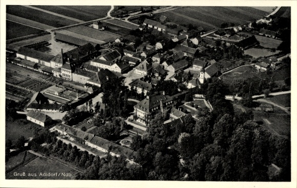 Postcard Adldorf Eichendorf in Lower Bavaria, aerial photograph