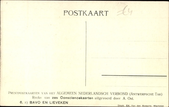 Kunstenaarskaart Ost, Alfred, Bavo en Lieveken, Nederland, sprookjes