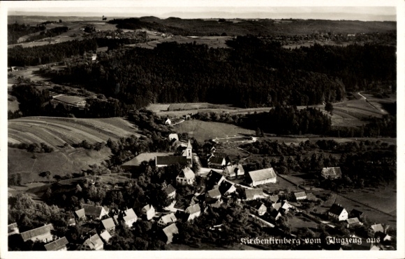 Ak Kirchenkirnberg Murrhardt in Württemberg, Fliegeraufnahme