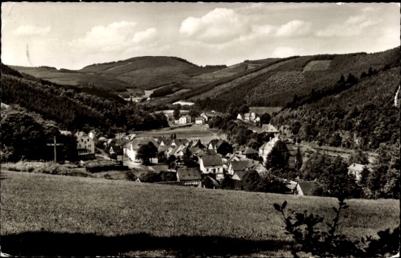 Postcard Kirchhundem in the Sauerland, town view