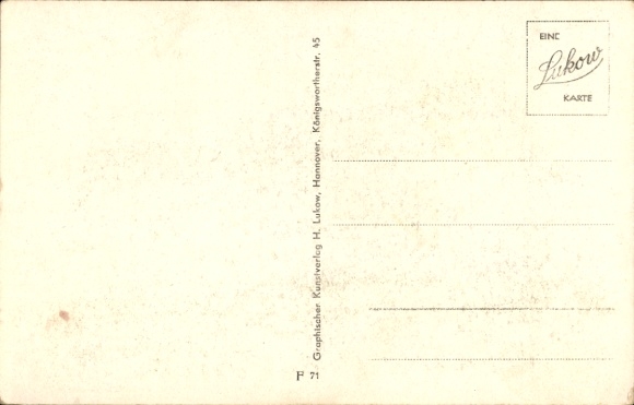 Postcard Celle, section on Zöllnerstraße, half-timbered
