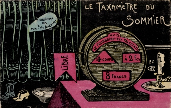 Artist Postcard The Taximeter of Prostitution