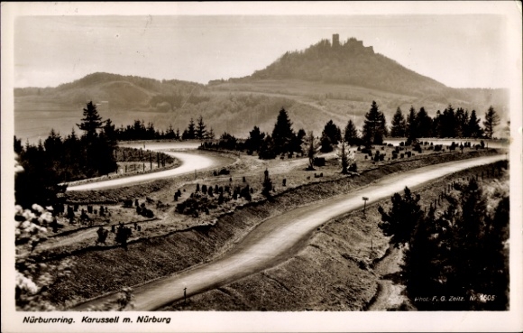 Postcard Nürburg in the Eifel, Nürburgring, carousel