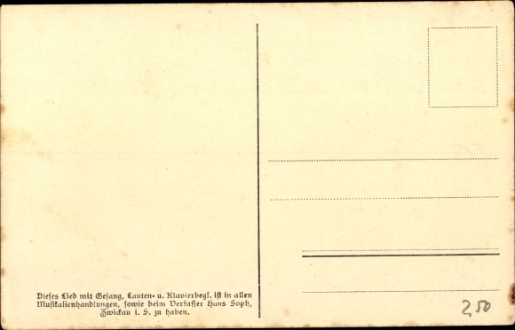 Song Postcard Soph, Hans, Da Balg&#39;nhamornie, Dialect No. 7