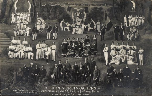 Foto Ak Achern in Baden Schwarzwald, Turn-Verein, 50 jähriges Stiftungsfest 1911