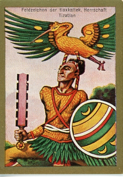 Collective image historical flags Image 75, standard of the tlaxkaltek. Dominion of Tizatlan, Mexico
