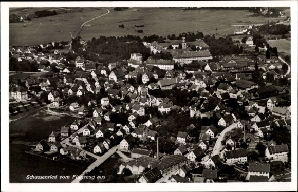 Ak Bad Schussenried in Oberschwaben, Fliegeraufnahme