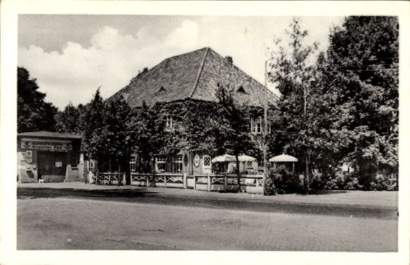 Ak Halstenbek Sleeswijk Holstein, Krupunder Lake, Restaurant Krupunder Park, eigenaar H. Ehlers