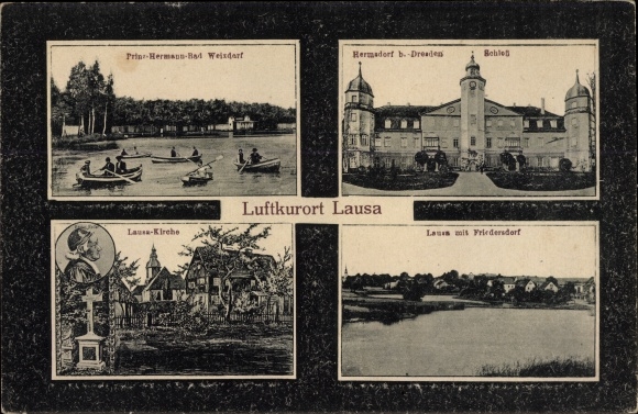 PC Dresden Lausa, Prince Hermann-Bad Weixdorf, castle, church, Friedensdorf