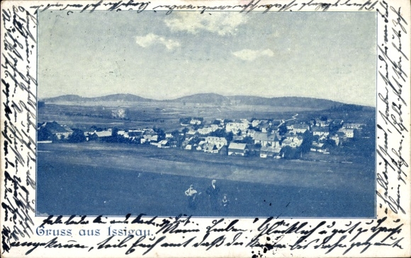 Postcard Issigau in Upper Franconia, Panorama