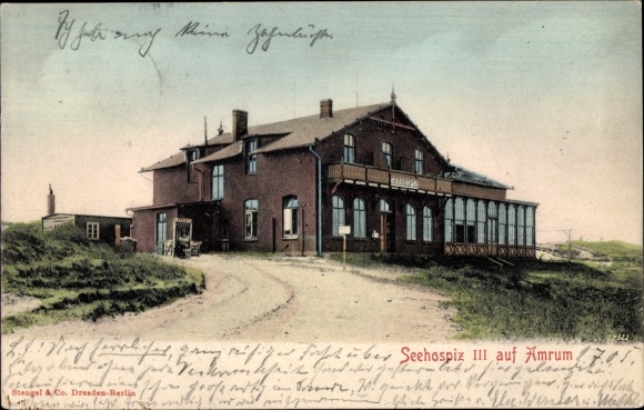 Postcard Insel Amrum in Nordfriesland, Seehospitz III