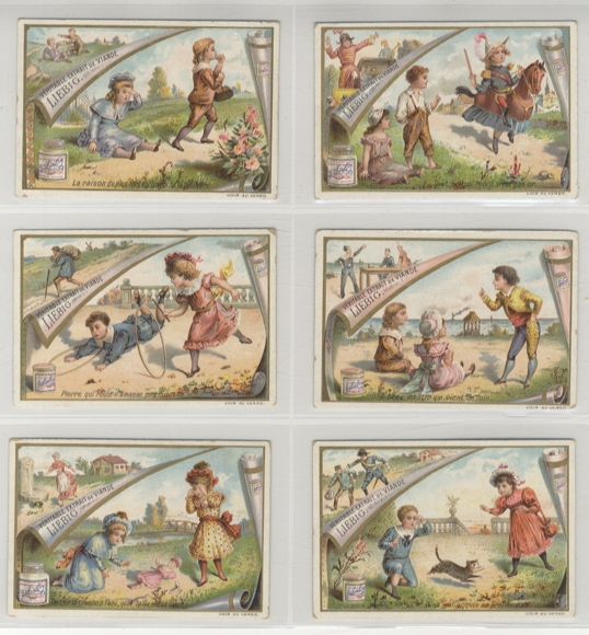 Liebig pictures series Sanguinetti 421 Proverbi (su rotoli di carta) 1894