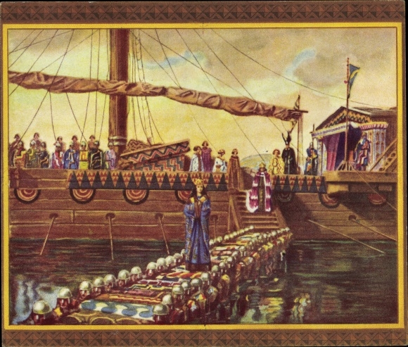 Collection picture Das Nibelungen-Lied, II. Frieze, Brunhilde, How Brunhilde came to Worms