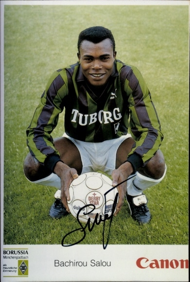 Autogrammkarte Fußballer Bachirou Salou, Borussia Mönchengladbach, Autogramm