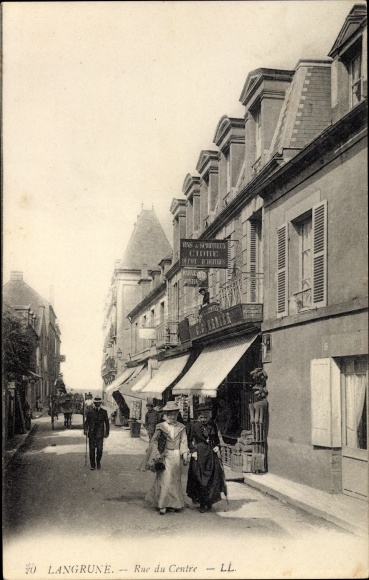 Ak Langrune sur Mer Calvados, Rue du Centre