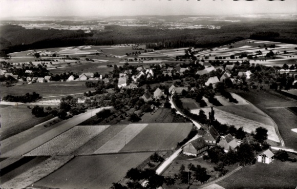 Postcard Martinsmoos Neubulach in the Black Forest, aerial photograph