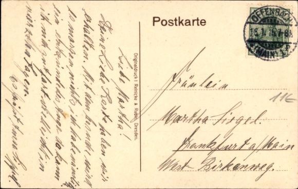 Postcard Offenbach am Main Hesse, Körnerstraße