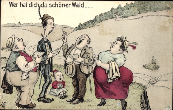 Artist Postcard Scheuermann, Willi, Who has you, you beautiful forest..., singer