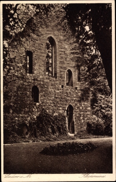 Postcard Lindow in der Mark, monastery ruins