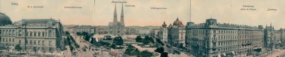 Klapp Ak Wien 1 Innere Stadt, Panorama, Votivkirche