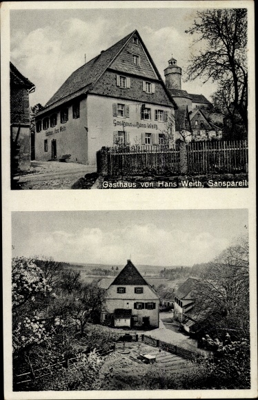 Ak Sanspareil Wonsees in Oberfranken, Gasthaus zum Löwen