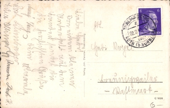 Postcard Thalmässing in Middle Franconia, general view