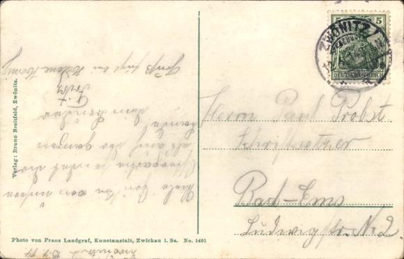 Postcard Zwönitz in the Ore Mountains Saxony, Royal District Court, garden, old architecture, historic...