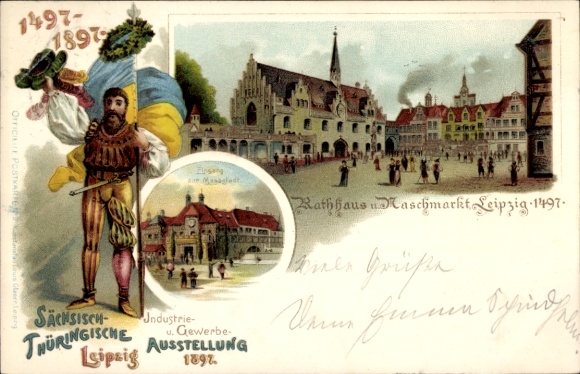 lito Leipzig, Saksońsko-Turyńska Wystawa Przemysłowo-Handlowa 1897, Ratusz, Naschmarkt