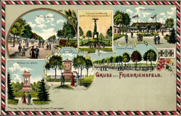 lito Friedrichsfeld Voerde nad Dolnym Renem, pomnik wojenny, mesa oficerska, cmentarz francuski