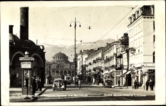 KP Sofia Bułgaria, Boulevard Marie Louise, odcinek ulicy w mieście, linie tramwajowe 9 i 7