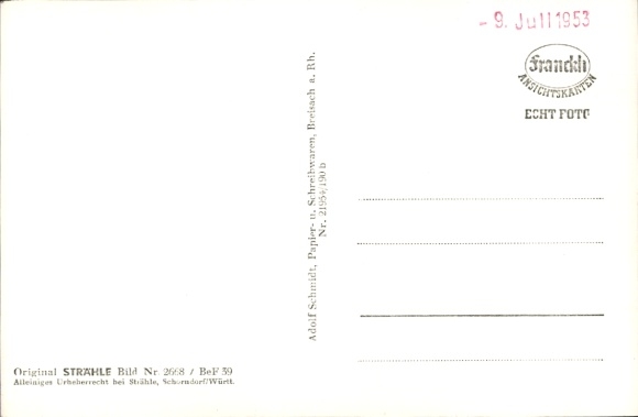 Postcard Breisach am Oberrhein, aerial photograph