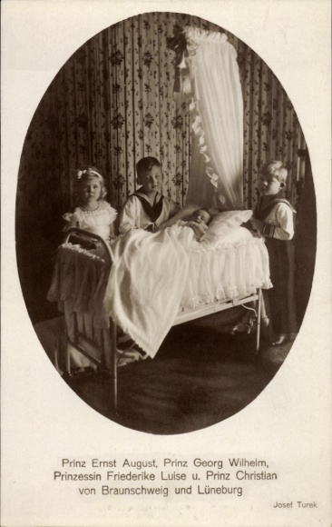 Ak Erbprinz Ernst August von Braunschweig, Prinz Georg Wilhelm, Friederike Luise, Christian