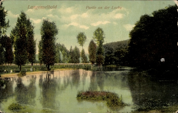 Postcard Langenselbold in Hesse, party at the Lache