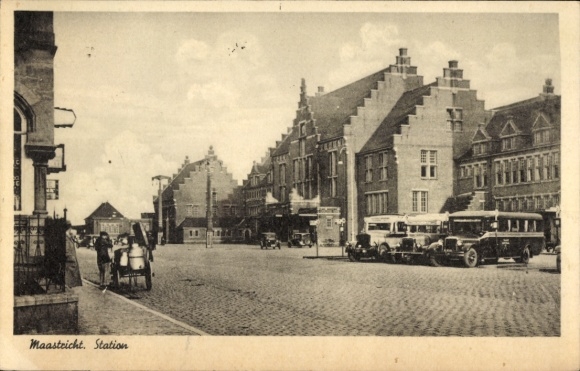 Postcard Maastricht Limburg Netherlands, Station