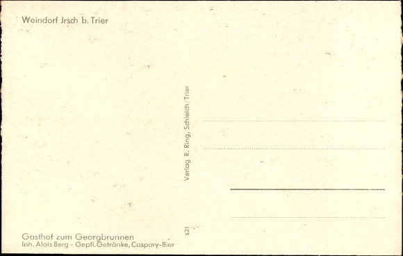 Postcard Irsch Rhineland Palatinate, general view, inn