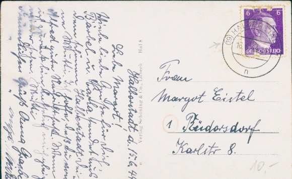 (19) Halberstadt 1 / n / 16.06.1944 auf Ansichtskarte Halberstadt