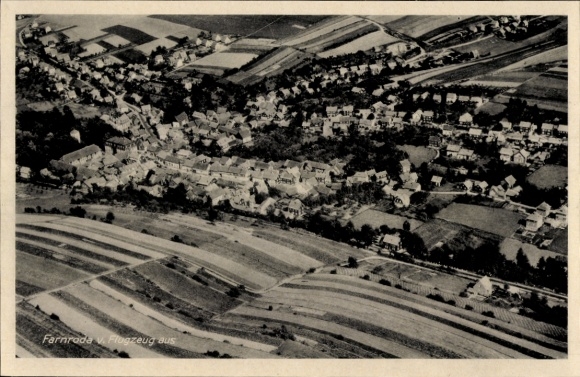 Postcard Farnroda in Thuringia, aerial photograph