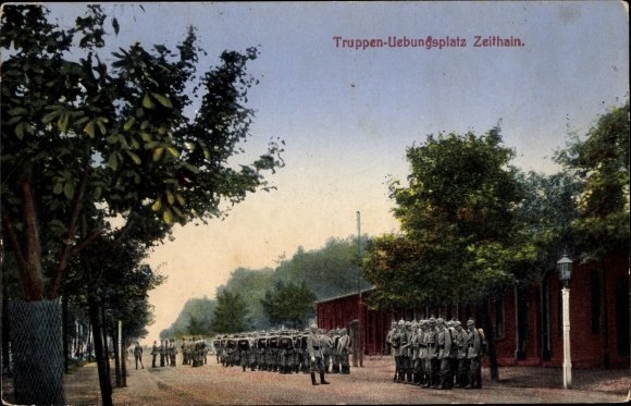 Ak Zeithain in Sachsen, Truppenübungsplatz, Soldaten, Kaiserreich